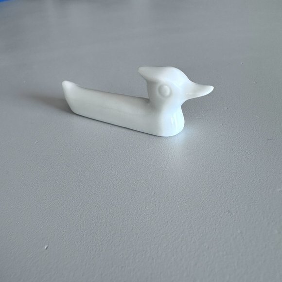 Wood Duck Ceramic Knife Rest (6). 3"x1" - White - Picture 2 of 11